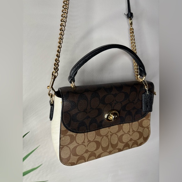 COACH Marlie Top Handle Satchel In Signature Canvas - Picture 3 of 9